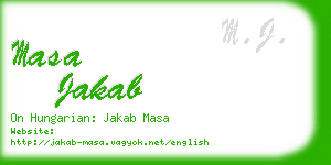 masa jakab business card